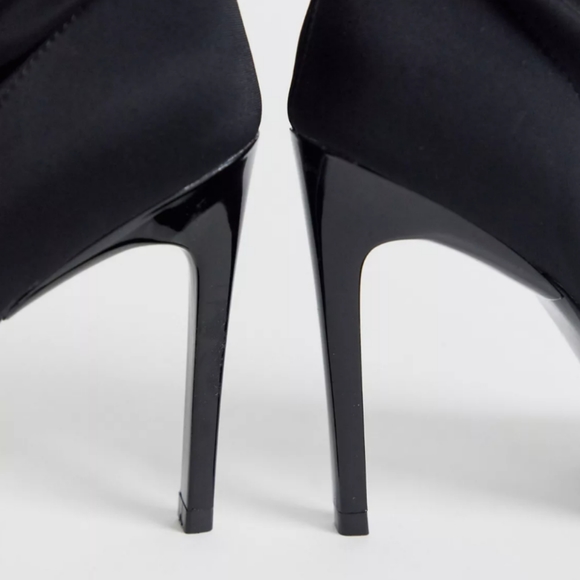 NEW ASOS DESIGN Kyoko thigh high boots in black 7 - Picture 5 of 12